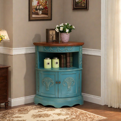 Élégante armoire d'angle multifonctionnelle rétro