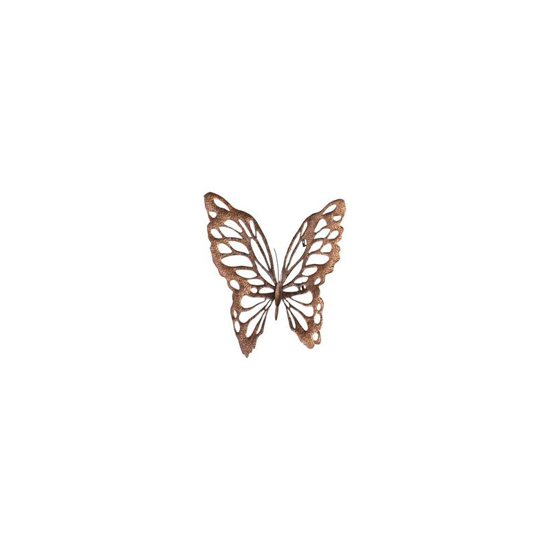 Butterfly Wall Art, Copper/Black, Metal, 30" H x 39" W x 1" D