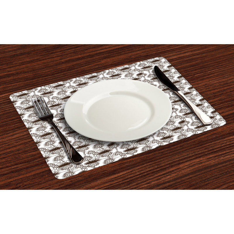 Polyester Floral Rectangle Placemat