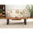  Live Edge Coffee Table with U Shaped Legs and South American Walnut, with Drawer Storage-563273367