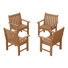 Chaise de jardin en poly (ensemble de 4)