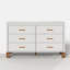 Commode double 6 tiroirs en bois robuste-1367436732