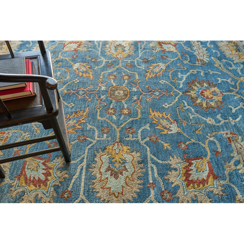 Newport hand-tufted New Zealand Wool Blue/Ivory Area Rug, 8'X10'