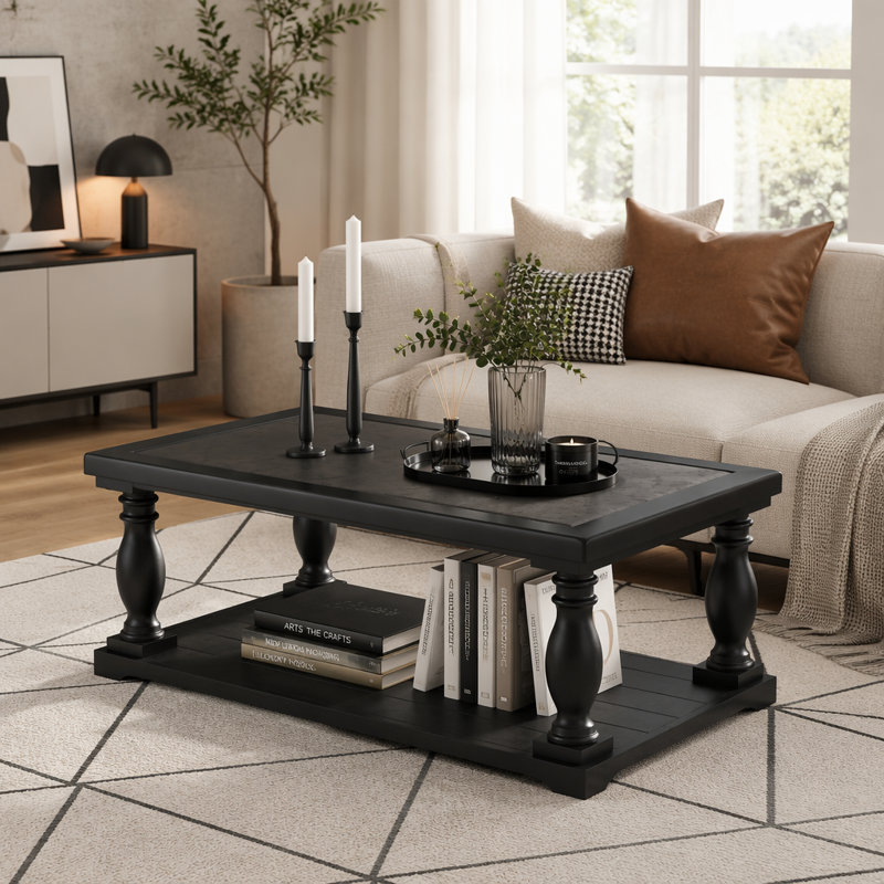 Table basse Farmhouse, Black