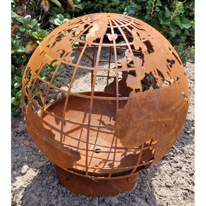 Charina Circle Steel Wood Burning Smokeless Outdoor Fireplace, 45cm H x 40cm W x 40cm D