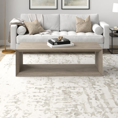 Samuelson Faux Wood Coffee Table With Shelf