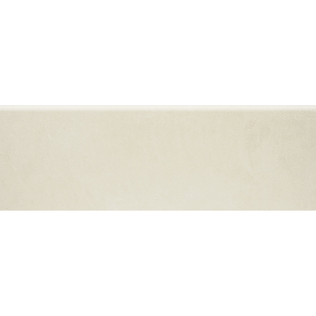 High Street 12'' L x 4'' W Porcelain Concrete Look Bullnose Tile Trim (Set of 10) PIXL 