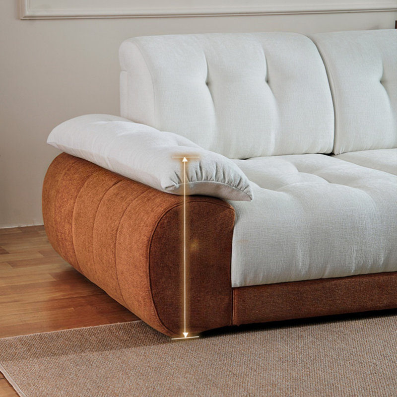 Color-Block Adjustable Backrest Sofa