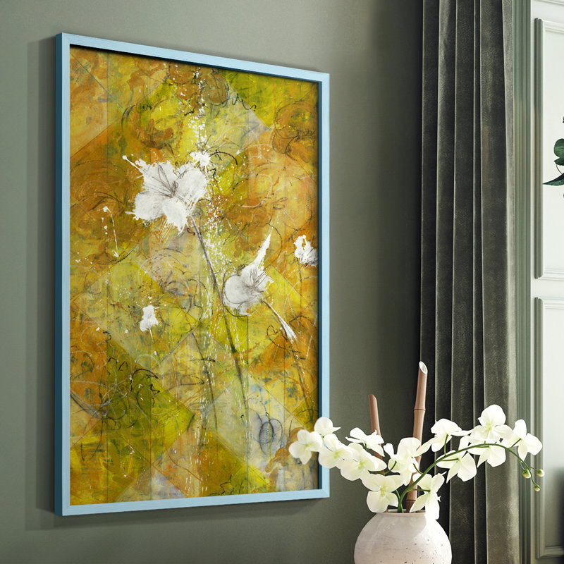 Beauté au milieu du chaos, reproduction encadrée - bois massif, Bleu, H 10 po x l 8 po