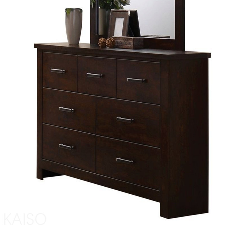 Commode à finition acajou