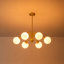 6 - Light Sputnik Chandelier with Glass Accents