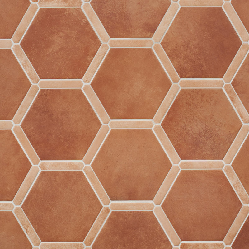 Samara 9" x 10" Porcelain Tile, Brown