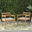Chaises de patio en bois d'acacia avec coussins amovibles Lynx