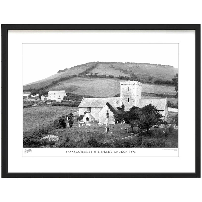 Branscombe, St Winifred's Church 1898 - Single Picture Frame Print, 28cm H x 36cm W x 2.3cm D
