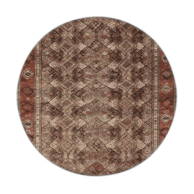 Tapis d'intérieur et d'extérieur brun Persian