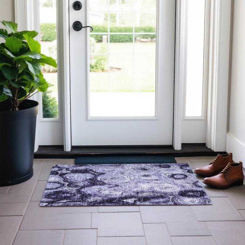 Tapis intérieur / extérieur Loreen avec envers antidérapant, Rectangle 1 pi 8 po x 2 pi 6 po