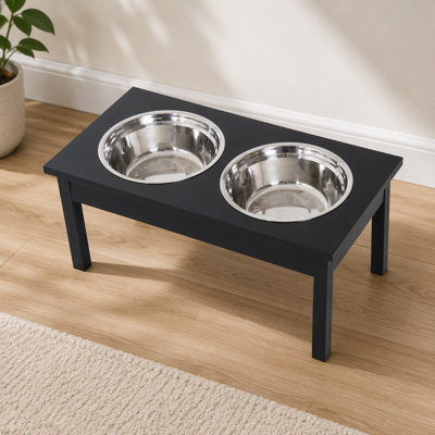 Wooden Dog Food Bowls Pet Feeding Station