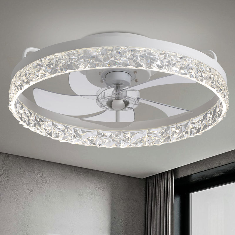 Peronne 20'' Ceiling Fan with LED Lights, White