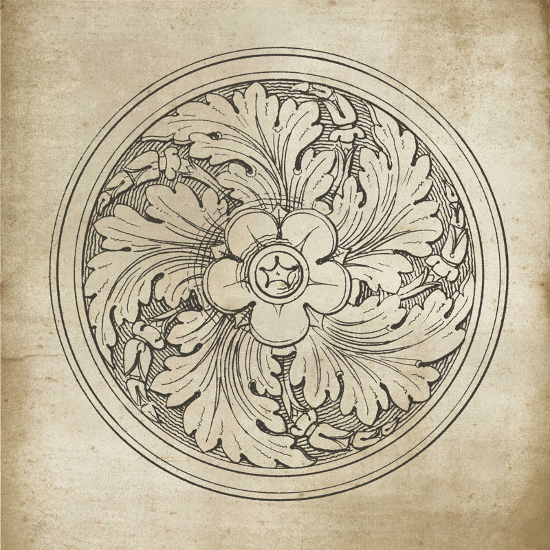Rosette II neutre, H 36 po x l 36 po