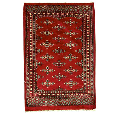 High-Quality Hand-Knotted Red Area Rug