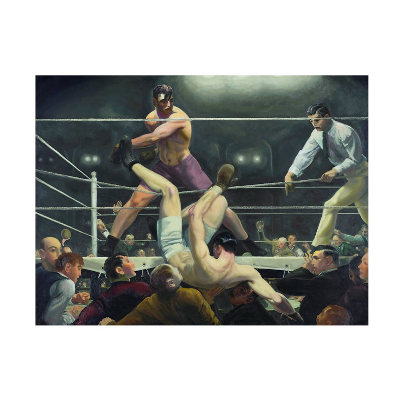 Art sur toile bolognaise, collection de pommes rétro, George Dempsey et Firpo, 1924, H 18 po x l 24 po