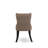 5 Piece Kitchen Table Set for 4 Includes a Round Dining Table with Dropleaf and 4 Coffee Linen Fabric Parson Dining Room Chairs, Wire brushed Black-1935586476-1935586479