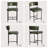 Modern Metal Frame Upholstered Faux Leather Dining Chair With Comfort Backrest-1419455417