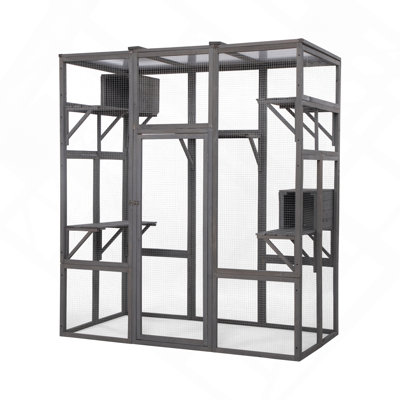 Très grande cage à chat - Gris