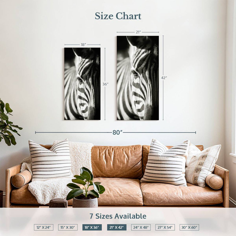 Zebra Details, 42" H x 21" W