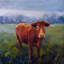 RED COW BELL RED COW BELL - Unframed Print on Canvas-1177840480-1177840487