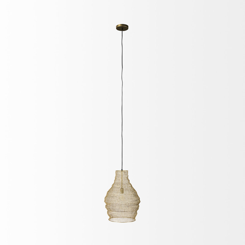1 - Light Brass Single Pendant