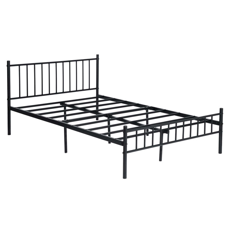 Aurora-Leigh UK Small Double - DE 120 X 190 Cm Metal Bed, Black