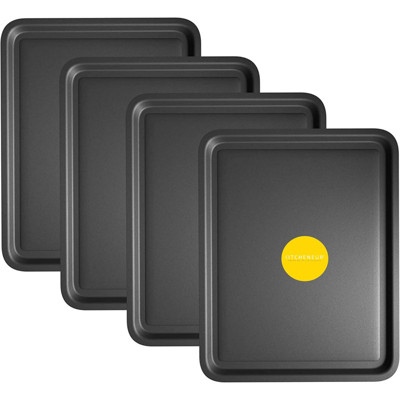 KITCHENEUR Non-Stick Aluminium 4 Piece Baking Tray Set