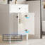  Meuble-lavabo moderne autoportant de 24 po de style Mid-Century avec lavabo en céramique, robinet et peinture écologique respectueuse de la main-1469327194
