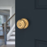 Entry Lifetime (PVD) Satin Brass Round