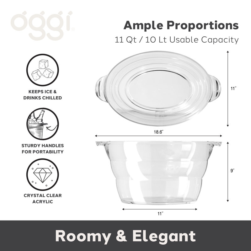 Oggi Barware Oval Beverage Tub