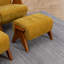 Upholstered Chenille With Footstool Armchair-488585402-503314698
