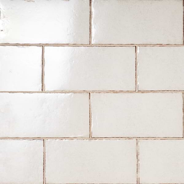 Jamesport 6"x12" Glossy Porcelain Subway Tile, Beige