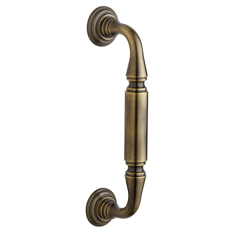 Richmond Door Pull, 9.3" H x 2.8" W x 2.2" D, Satin Brass/Black