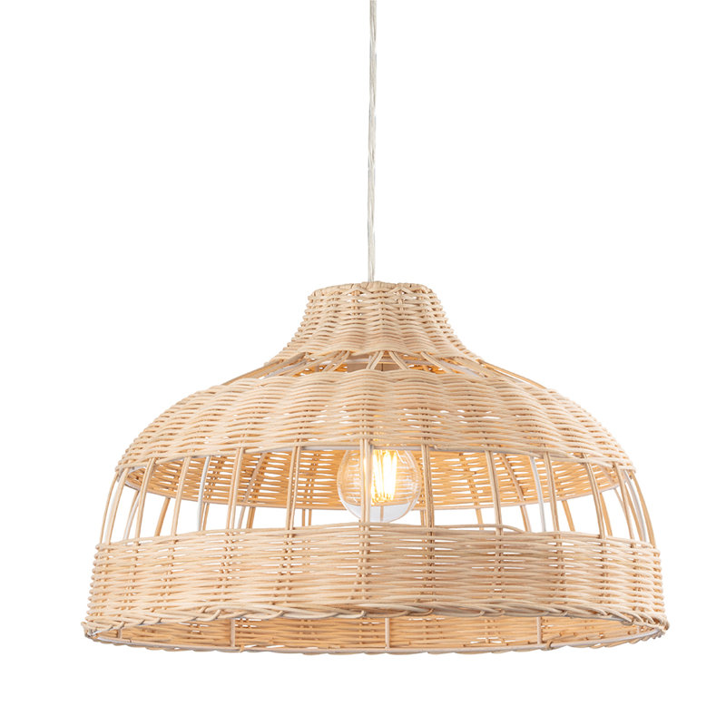 1 - Light Beige Dome Pendant
