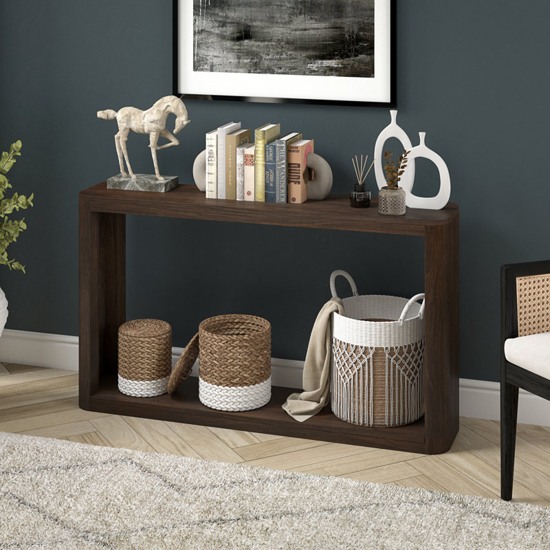 Kellan 52" Wide Rectangular Console Table, Alder Brown
