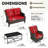 4-Person PE Wicker Outdoor Patio Set with Loveseat,Chairs,Black Coffee Table & Red Cushion-37233398