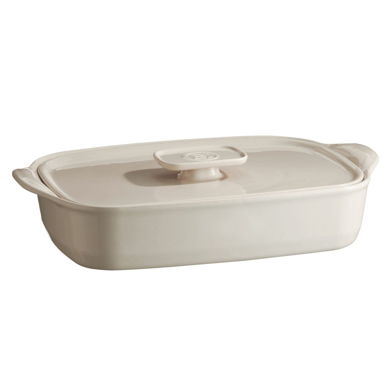 Clay Rect. Baking The Right Dish + Lid 14.2 X 9.1