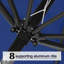 Cutshall Solar LED Market Umbrella with Tilt and Crank Lift-1931859124-1995405503
