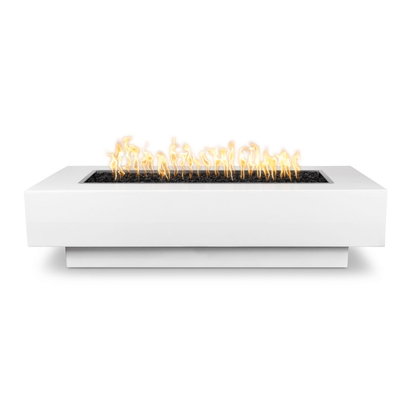 Coronado Rectangle Stainless Steel Smokeless Fire Pit, White, 15" H x 72" W x 28" D, Natural Gas