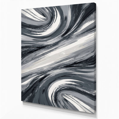Abstract Landscape 87 Black Canvas Wall Art