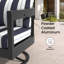 Ensemble de 2 fauteuils à bascule pivotants modernes à dossier arrondi pour patio avec coussins Sunbrella