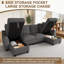 5 Seater Chenille Sofa & Chaise-985749831