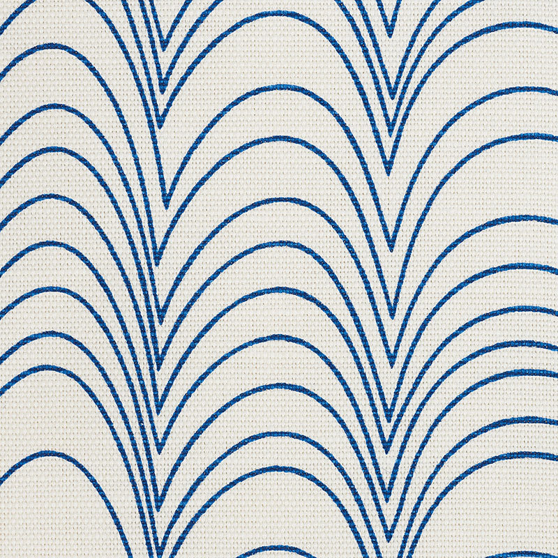 Schumacher x Studio Bon Richter Fabric, Blue