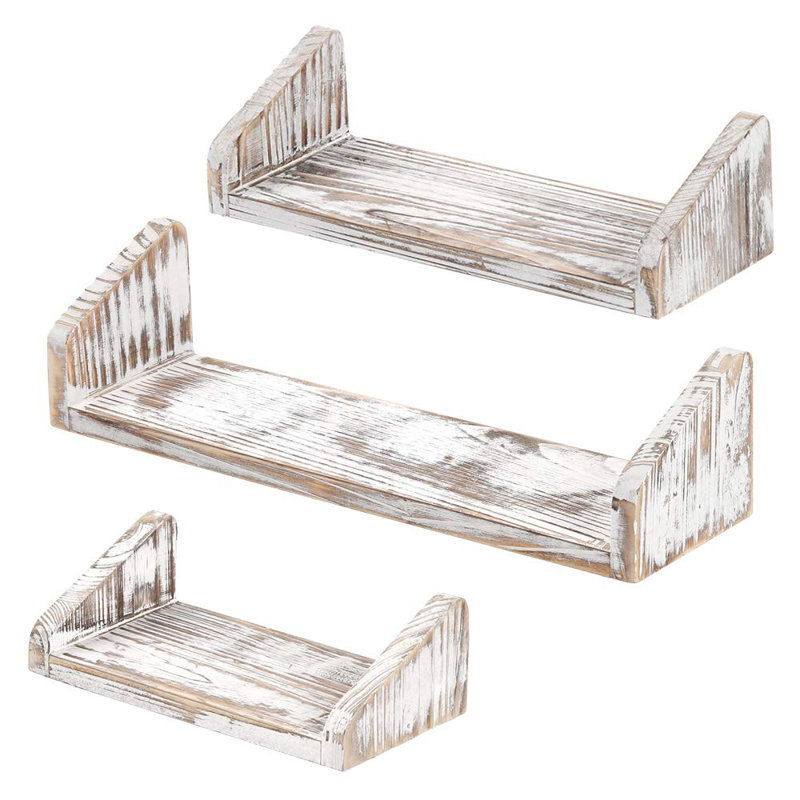 Altheimer 3 Piece Floating Shelf, Rustic Brown